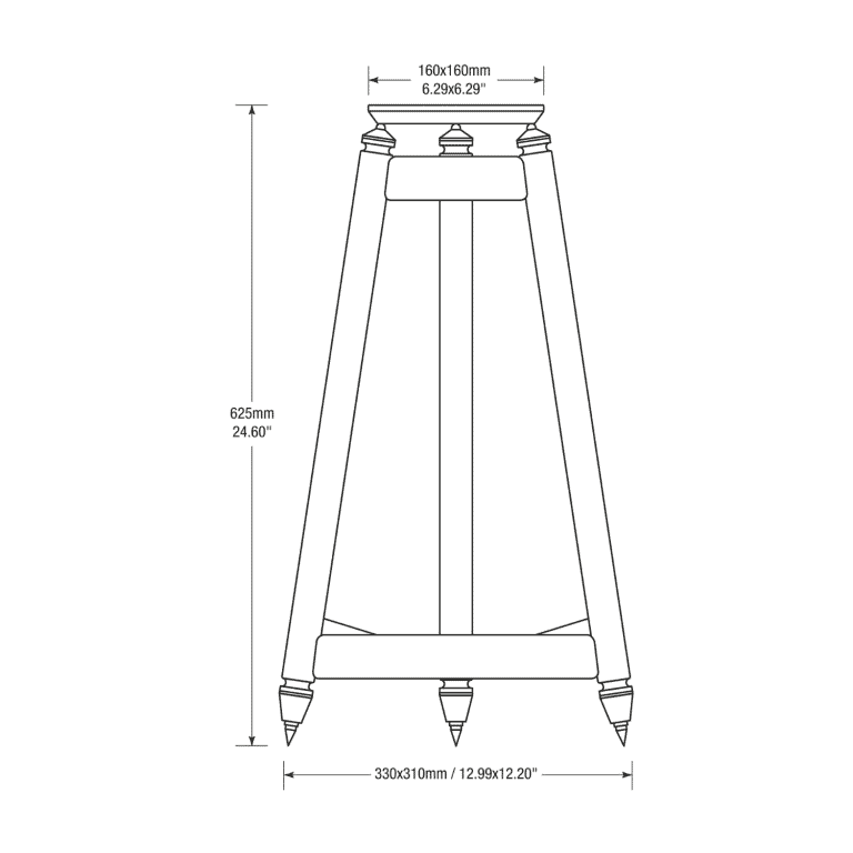 Solidsteel 24 po Cadre de Trépied en Acier Remplissable - Métal Brut (SS-6)