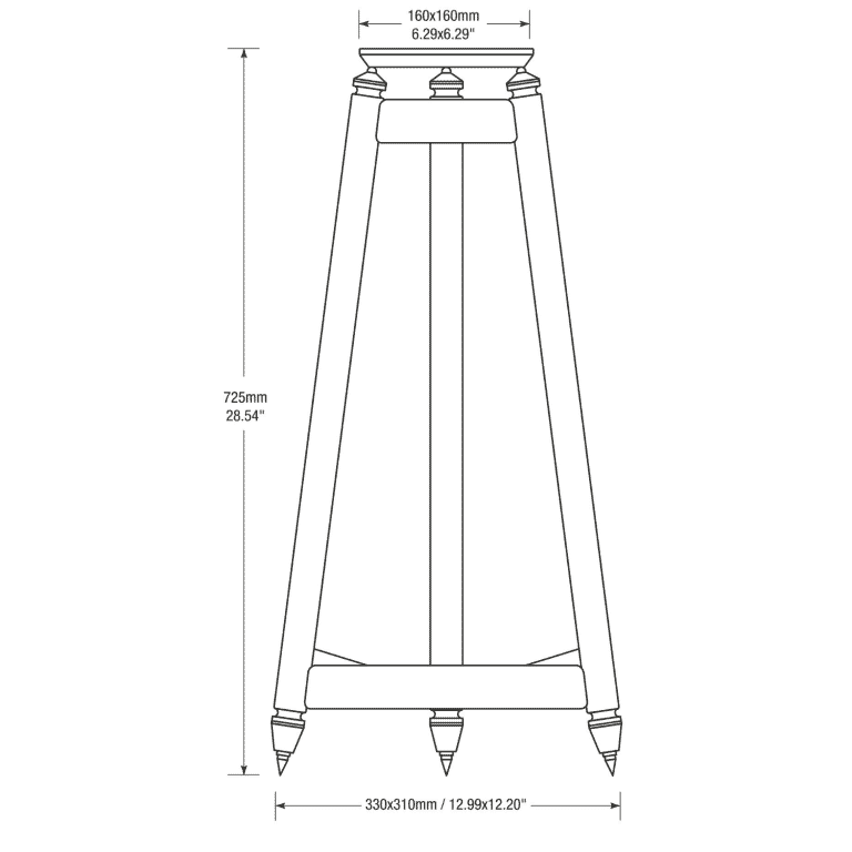 Solidsteel 28 po Cadre de Trépied en Acier Remplissable - Noir (SS-7)