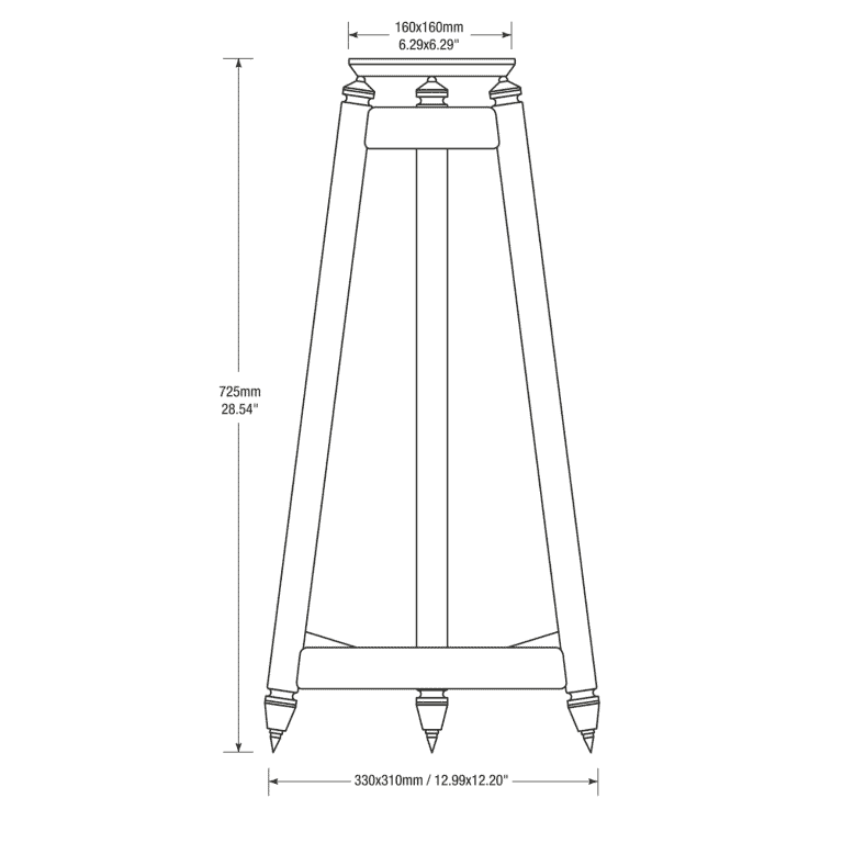 Solidsteel 28 po Cadre de Trépied en Acier Remplissable - Métal Brut (SS-7)