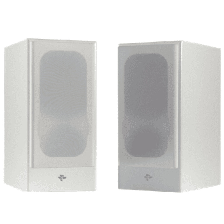 Totem Acoustic Kin Monitor Haut-Parleur Étagère Couleur Satin Blanc (Paire)