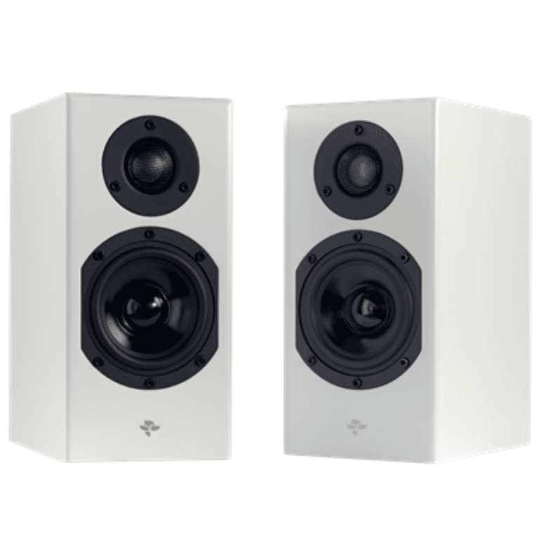 Totem Acoustic Kin Monitor Haut-Parleur Étagère Couleur Satin Blanc (Paire)