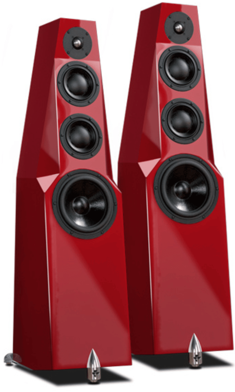 Totem Acoustic Wind Design Fire Haut-parleurs Rouges Fabriqués Au Canada (Paire)