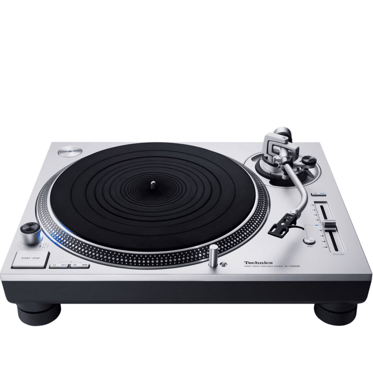 Technics Platine vinyle à entraînement direct en Argent Fabriqué au Japon (SL-1200GR)