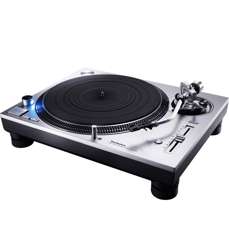 Technics Platine vinyle à entraînement direct en Argent Fabriqué au Japon (SL-1200GR)