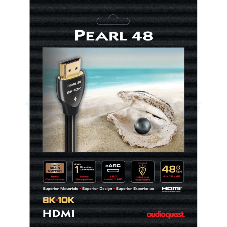 AudioQuest Pearl 48 Câble HDMI 8K-10K 48Gbps - 4,92 pieds (1,5 m)