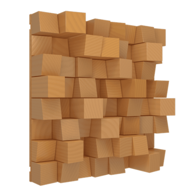 Vicoustic Multifuser Wood MKII Panneau de Diffusion en Bois Naturel (Ensemble de 64)