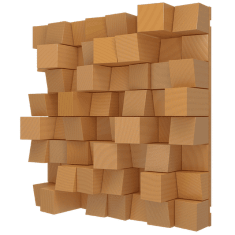 Vicoustic Multifuser Wood MKII Panneau de Diffusion en Bois Naturel (Ensemble de 64)