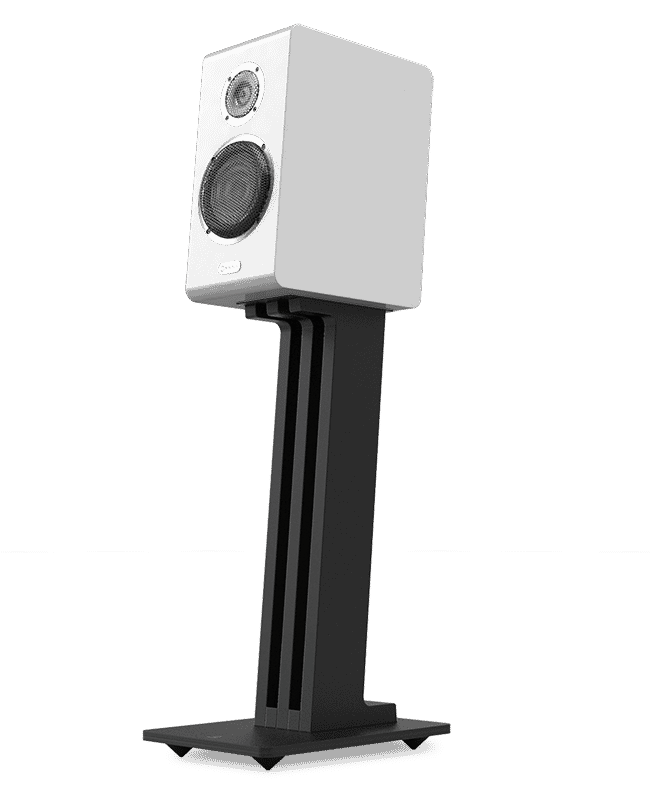 Marten Série Oscar Premium Loudspeakers Haut-parleurs Étagères Sur Pieds Couleur Piano Blanc (Duo)