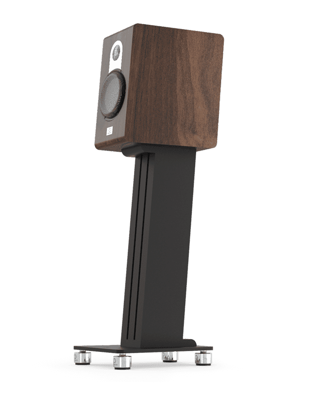 Marten Série Parker Premium Loudspeakers Haut-parleurs Étagères Sur Pieds Couleur Noyer Mat (Duo)