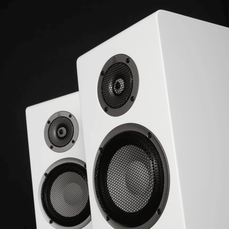 Marten Parker Trio: Floor Standing Speakers (white)