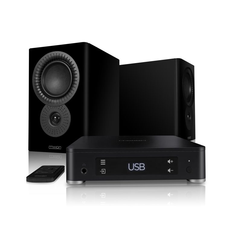 Mission LX Connect Système d'Enceintes Hi-Fi Tout-En-Un Sans Fil Compact Noir