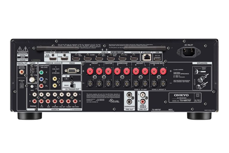 Onkyo TX-NR797 9.2 Channel AV Receiver with 4K Ultra HD Black (TXNR797)