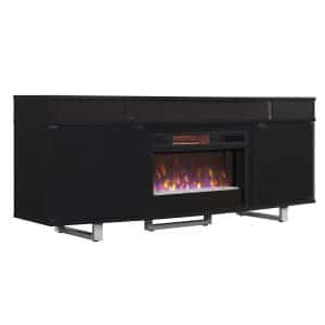 Bell’O Enterprise Classic Flame TV Support Avec Haut-parleurs Couleur Noir