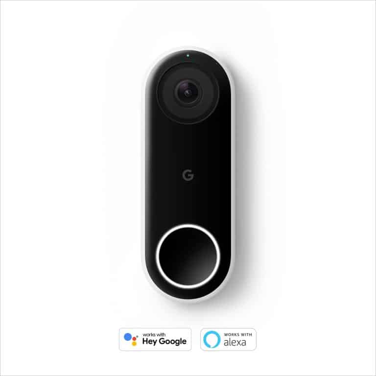 Google Nest Sonnette Filaire - Caméra de Sécurité Intelligente