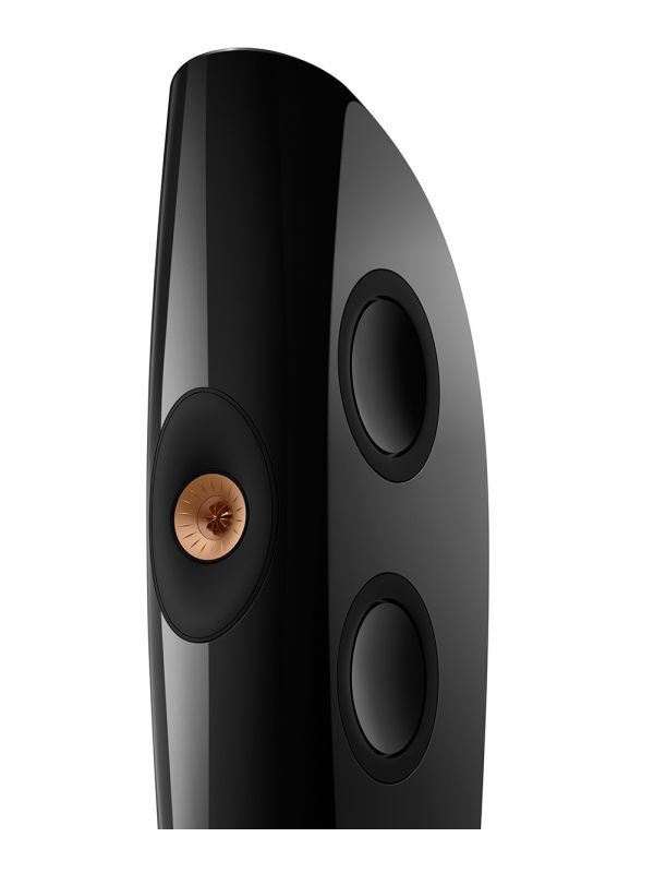 KEF Uni-Q® Haut-Parleurs Colonnes / Tours Ultra Hi-Fi Couleur Piano Noir / Cuivre (Blade One Meta)