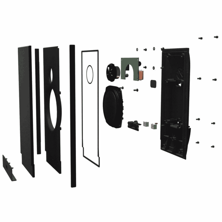 KEF T Series UltraThin Centre Channel Speaker Color Black (T101C)
