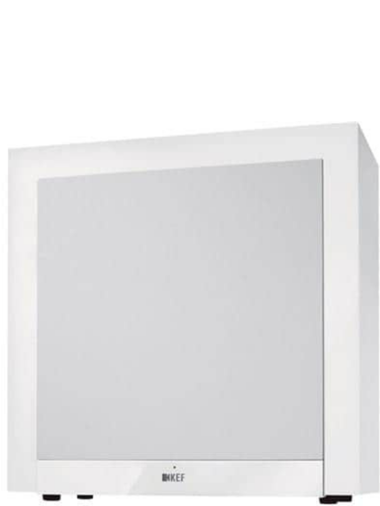 KEF 10 po Caisson de Basses Amplifié Couleur Blanc (T2)