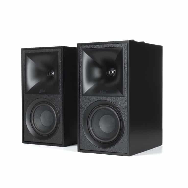 Klipsch Reference Powered Bookshelf Speakers Color Matte Black (The Fives)