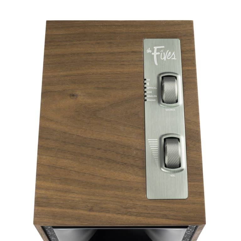 Klipsch Reference Series Powered Bookshelf Speakers Color Walnut (The Fives)