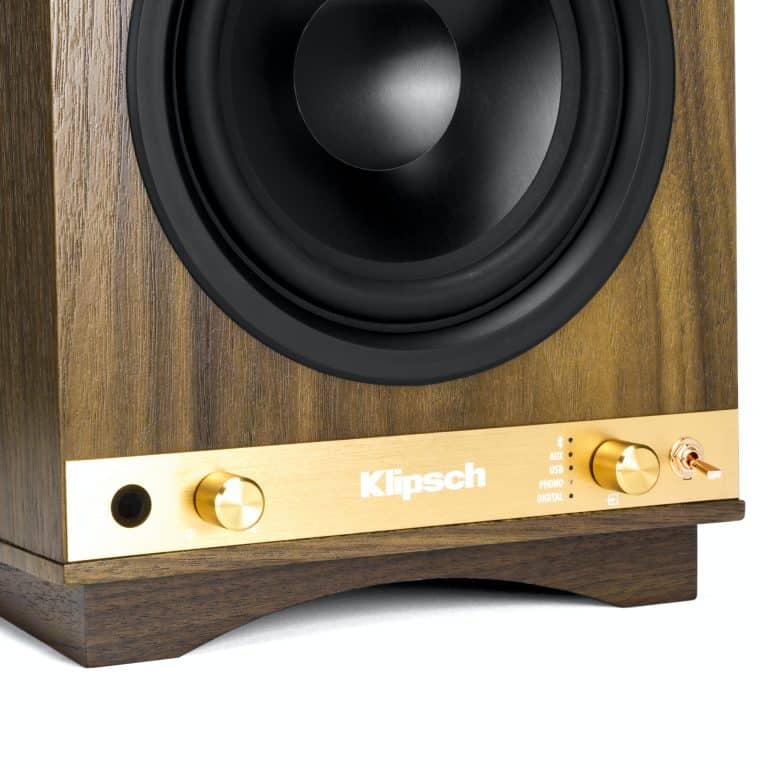 Klipsch Série Heritage Haut-Parleurs Étagères Amplifiées Couleur Noyer (The Sixes)