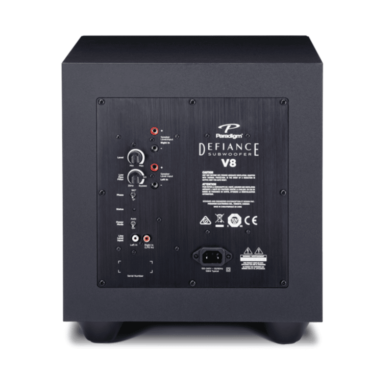 Paradigm 8 po Série Defiance Caisson de Basses Amplifié Couleur Noir Satiné (Defiance V8)