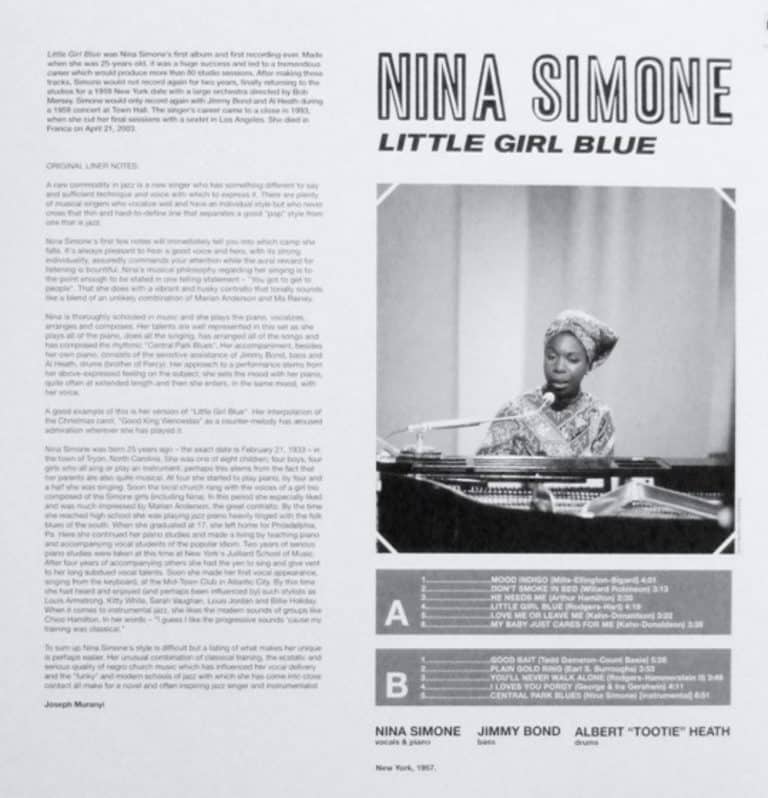 Nina Simone - Little Girl Blue (Clear blue/180g/Ltd/Indie exclusive) 2021 remaster