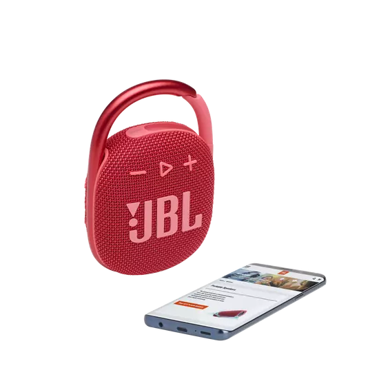 JBL Clip 4 Portable Bluetooth Speaker Colour Red