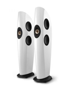 KEF Uni-Q® Ultra Hi-Fi Floorstanding Tower Speakers Color Artic White / Champagne (Blade One Meta)