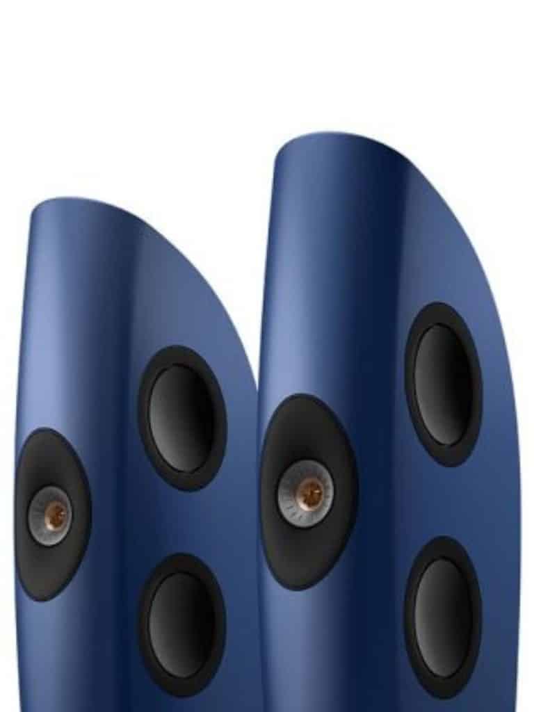 KEF Uni-Q Ultra Hi-Fi Floorstanding Tower Speakers Color Frosted Blue / Bronze (Blade One Meta)