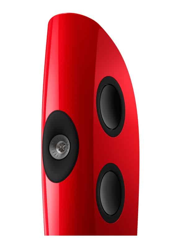 KEF Uni-Q® Ultra Hi-Fi Haut-Parleurs Colonnes / Tours Ultra Hi-Fi Couleur Racing Rouge et Gris (Blade One Meta)