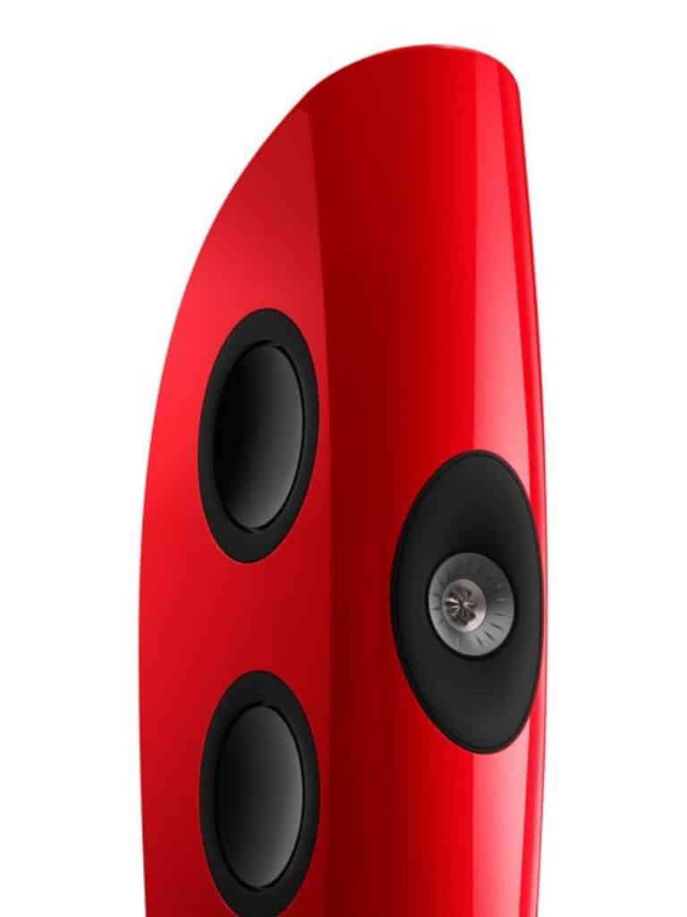 KEF Uni-Q® Ultra Hi-Fi Haut-Parleurs Colonnes / Tours Ultra Hi-Fi Couleur Racing Rouge et Gris (Blade One Meta)