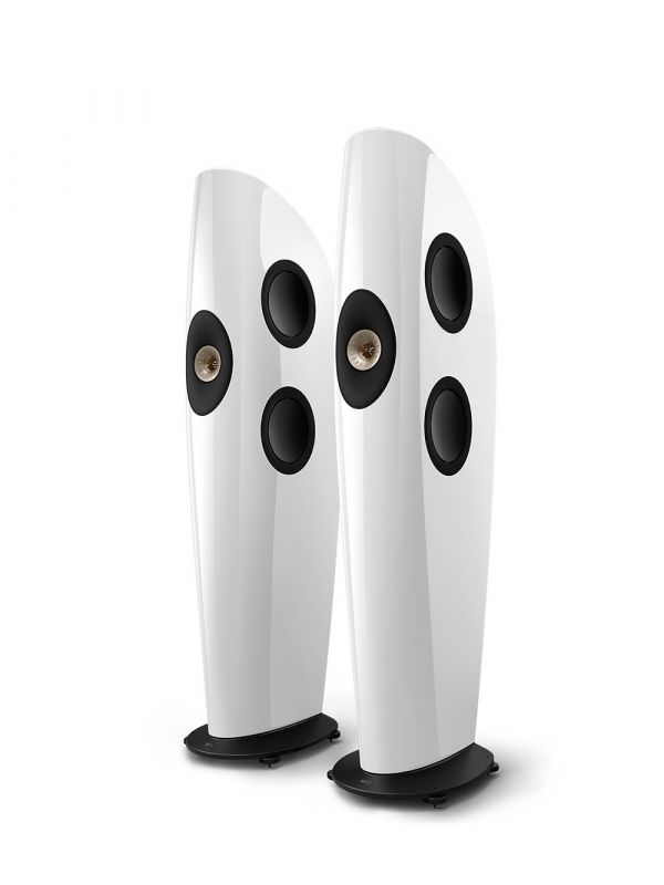 KEF Uni-Q® Ultra Hi-Fi Floorstanding Tower Speakers Color Arctic White / Champagne (Blade Two Meta)