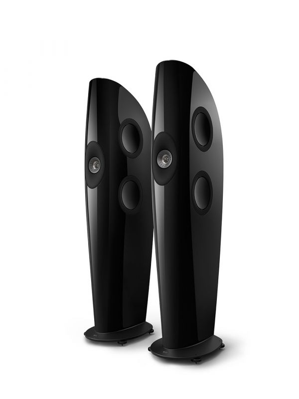 KEF Uni-Q® Ultra Hi-Fi Floorstanding Tower Speakers Color Piano Black / Grey (Blade Two Meta)