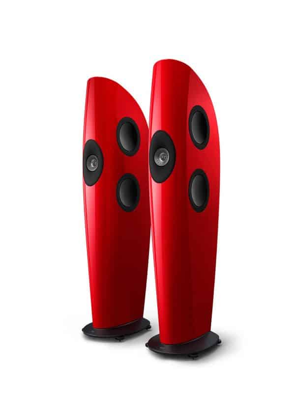 KEF Uni-Q Ultra Hi-Fi Floorstanding Tower Speakers Color Racing Red / Grey (Blade Two Meta)