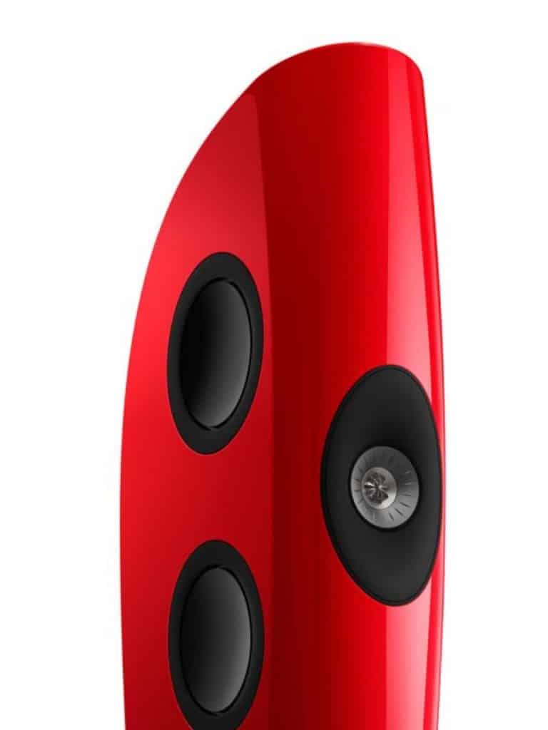 KEF Uni-Q Ultra Hi-Fi Floorstanding Tower Speakers Color Racing Red / Grey (Blade Two Meta)