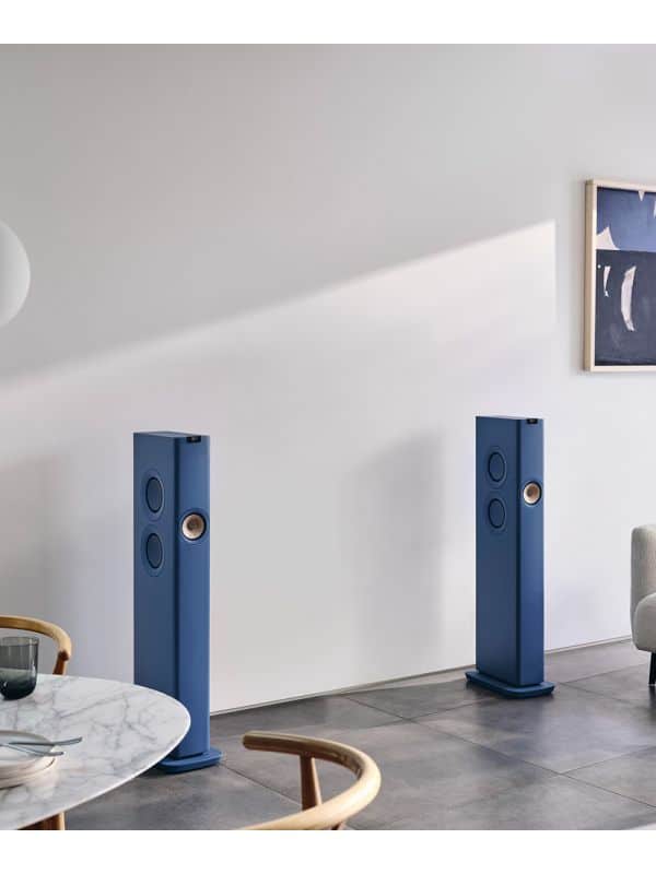 KEF LS60: Haut-Parleurs Colonnes / Tours Amplifiés Sans Fil Couleur Bleu Royale (Collection Wireless)