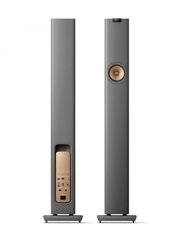 KEF Uni-Q Powered Floorstanding Tower Speakers Wireless Color Titanium Grey (LS60 Meta)