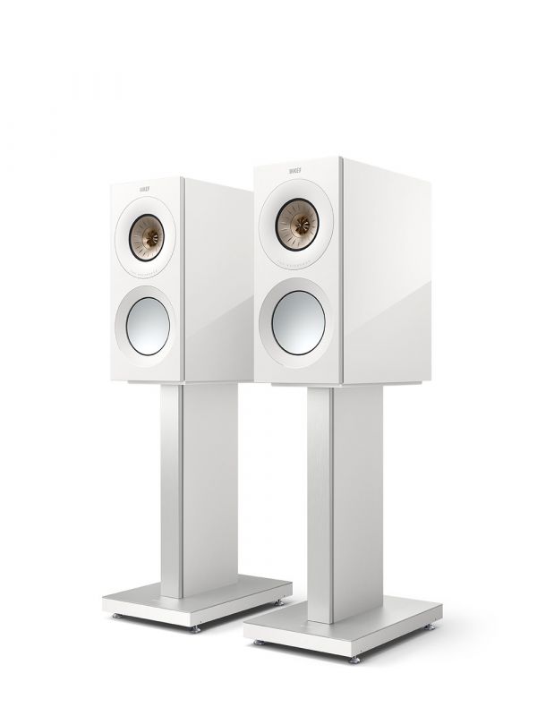 KEF Uni-Q® Haut-Parleurs Étagères Couleur Blanc Brillant / Champagne (Reference 1 Meta)