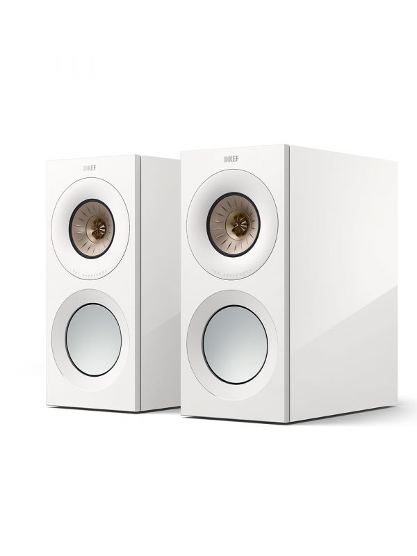 KEF Uni-Q® Haut-Parleurs Étagères Couleur Blanc Brillant / Champagne (Reference 1 Meta)