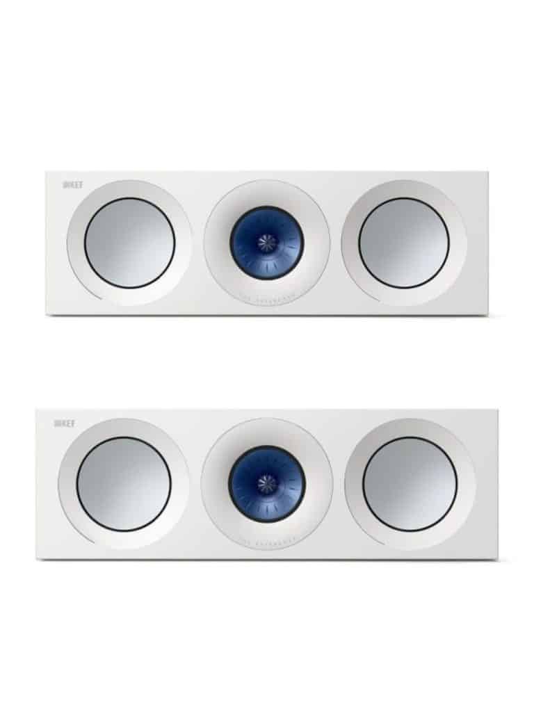 KEF Uni-Q® Haut-Parleur Central Couleur Blanc Brillant / Bleu (Reference 2 Meta)