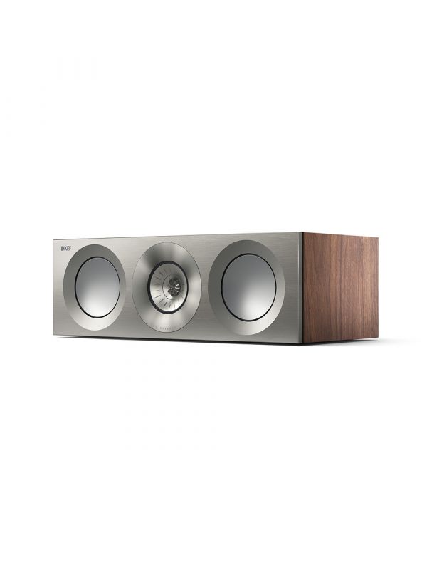 KEF Uni-Q® Haut-Parleur Central Couleur Noyer Satiné / Argent (Reference 2 Meta)