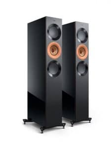 KEF Uni-Q® Driver Array with MAT™ Floorstanding Tower Speakers Color Gloss Black / Copper (Reference 3 Meta)