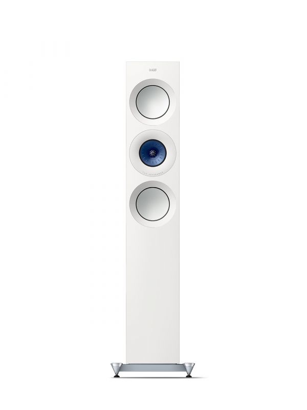 KEF Uni-Q® Driver Array with MAT™ Floorstanding Tower Speakers Color Gloss White / Blue (Reference 3 Meta)