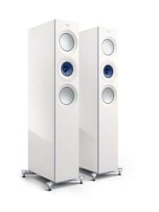 KEF Uni-Q® Driver Array with MAT™ Floorstanding Tower Speakers Color Gloss White / Blue (Reference 3 Meta)