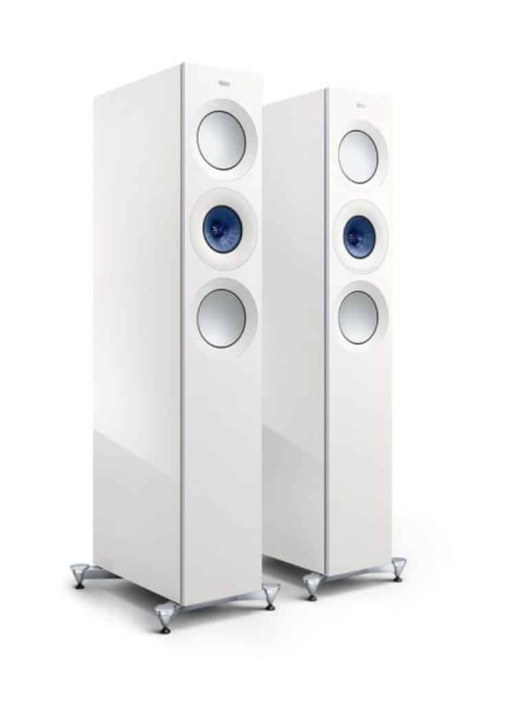 KEF Uni-Q® + MAT™ Haut-Parleurs Colonnes / Tours Couleur Blanc Brillant / Bleu (Reference 3 Meta)