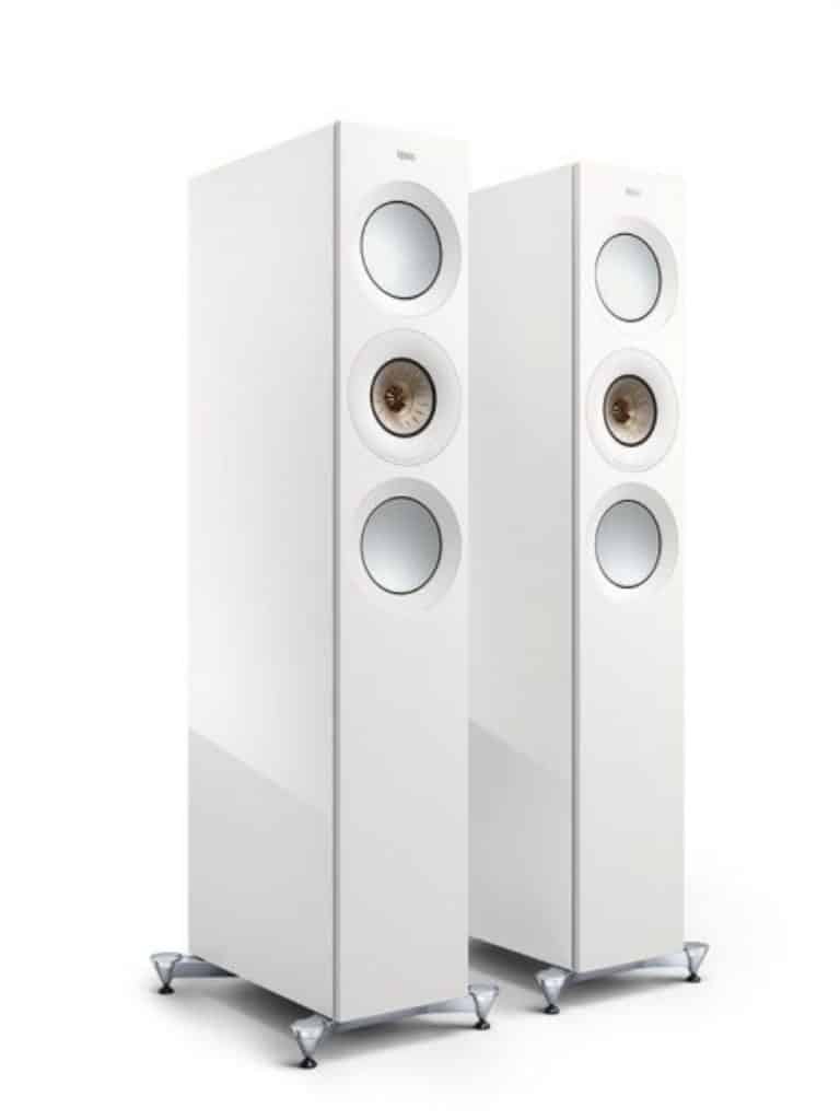 KEF Uni-Q® Driver Array with MAT™ Floorstanding Tower Speakers Color  Gloss White / Champagne (Reference 3 Meta)