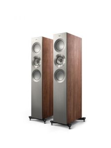 KEF Uni-Q® Driver Array with MAT™ Floorstanding Tower Speakers Color Satin Walnut / Silver (Reference 3 Meta)