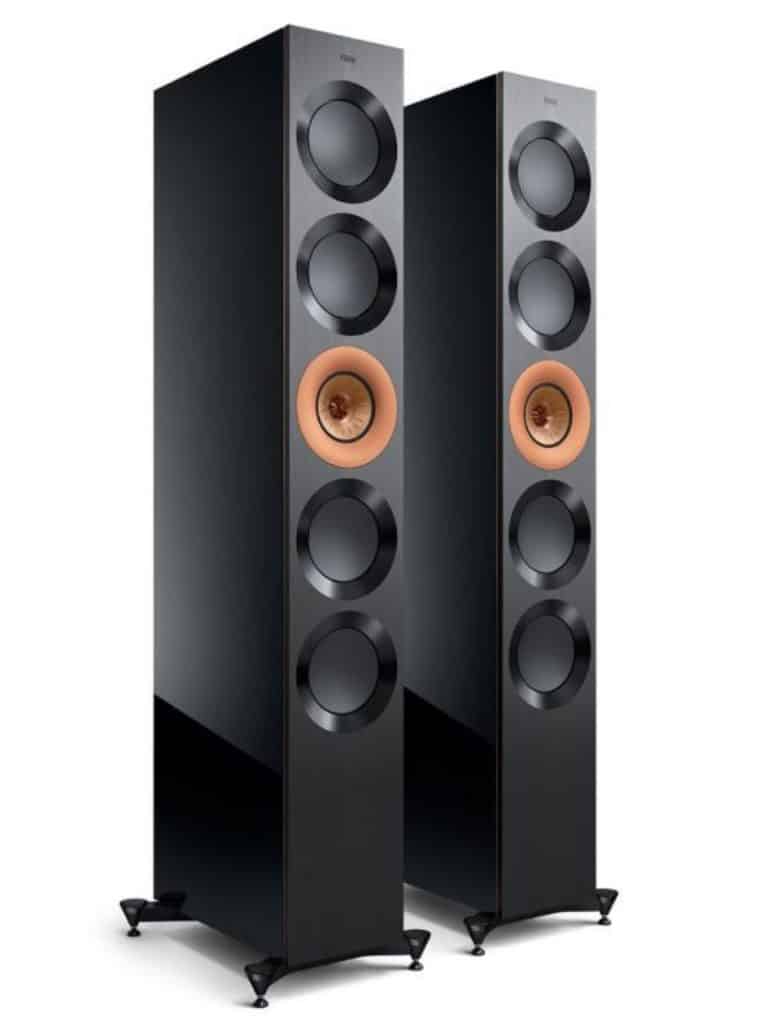 KEF Uni-Q® Driver Array with MAT™ Floorstanding Tower Speakers Color Gloss Black / Copper (Reference 5 Meta)