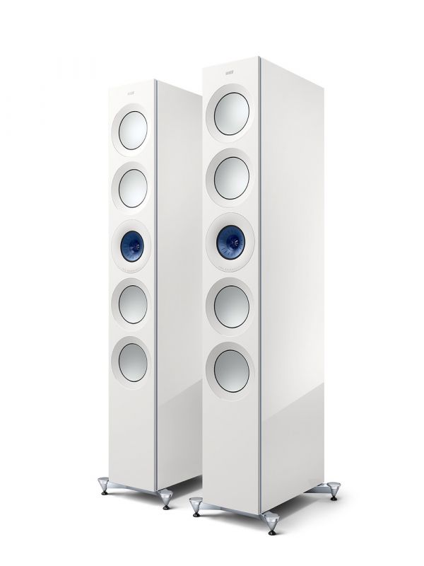 KEF Uni-Q® Driver Array with MAT™ Floorstanding Tower Speakers Color Gloss White / Blue (Reference 5 Meta)