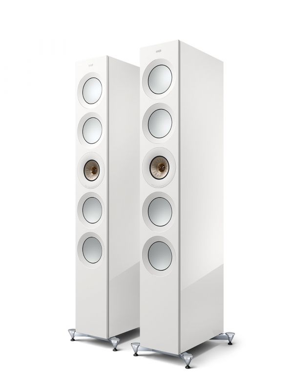 KEF Uni-Q® Driver Array with MAT™ Floorstanding Tower Speakers Color Gloss White / Champagne (Reference 5 Meta)